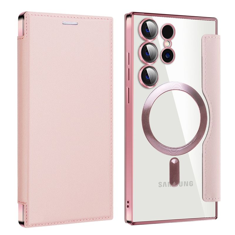 Laptop, Telefoane si Tablete - Telefoane mobile si accesorii - Accesorii Telefoane - Huse telefoane - Husa pentru Samsung Galaxy S24 Ultra - Techsuit SmartMag Book Case - Roz - Infinity.ro