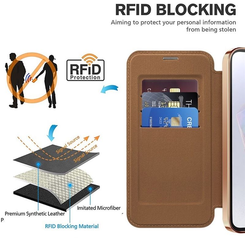 Laptop, Telefoane si Tablete - Telefoane mobile si accesorii - Accesorii Telefoane - Huse telefoane - Husa pentru Samsung Galaxy A35 5G - Techsuit SmartMag Book Case - Maro - Infinity.ro