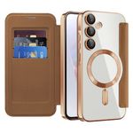 Laptop, Telefoane si Tablete - Telefoane mobile si accesorii - Accesorii Telefoane - Huse telefoane - Husa pentru Samsung Galaxy A35 5G - Techsuit SmartMag Book Case - Maro - Infinity.ro