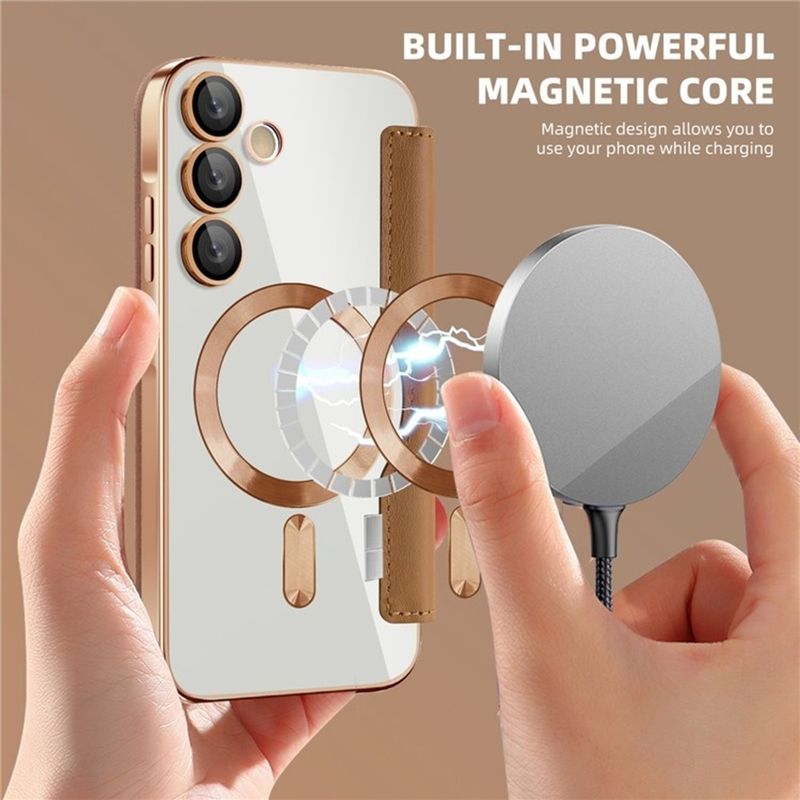 Laptop, Telefoane si Tablete - Telefoane mobile si accesorii - Accesorii Telefoane - Huse telefoane - Husa pentru Samsung Galaxy A35 5G - Techsuit SmartMag Book Case - Maro - Infinity.ro