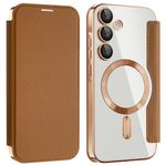 Laptop, Telefoane si Tablete - Telefoane mobile si accesorii - Accesorii Telefoane - Huse telefoane - Husa pentru Samsung Galaxy A35 5G - Techsuit SmartMag Book Case - Maro - Infinity.ro