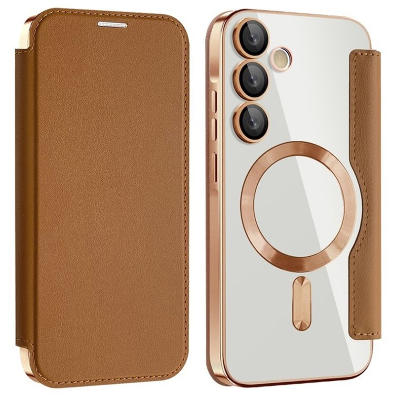 Laptop, Telefoane si Tablete - Telefoane mobile si accesorii - Accesorii Telefoane - Huse telefoane - Husa pentru Samsung Galaxy A35 5G - Techsuit SmartMag Book Case - Maro - Infinity.ro