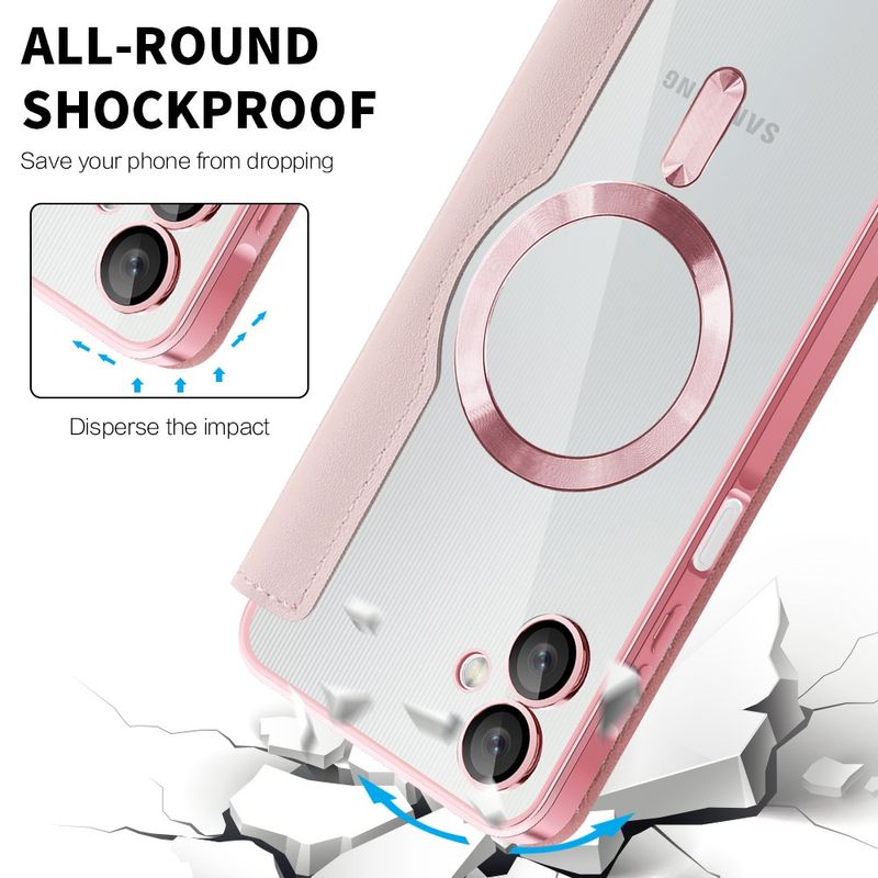 Laptop, Telefoane si Tablete - Telefoane mobile si accesorii - Accesorii Telefoane - Huse telefoane - Husa pentru Samsung Galaxy A06 - Techsuit SmartMag Book Case - Roz - Infinity.ro