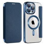 Laptop, Telefoane si Tablete - Telefoane mobile si accesorii - Accesorii Telefoane - Huse telefoane - Husa pentru iPhone 15 Pro - Techsuit SmartMag Book Case - Albastru - Infinity.ro
