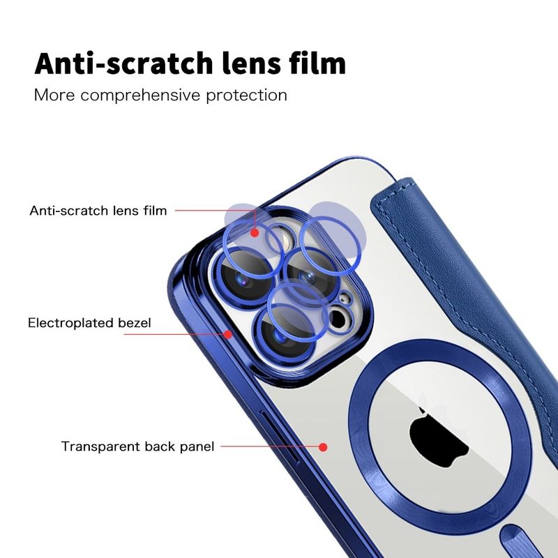 Laptop, Telefoane si Tablete - Telefoane mobile si accesorii - Accesorii Telefoane - Huse telefoane - Husa pentru iPhone 15 Pro - Techsuit SmartMag Book Case - Albastru - Infinity.ro