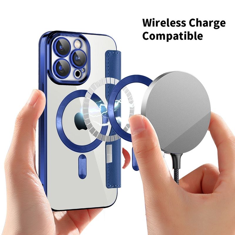 Laptop, Telefoane si Tablete - Telefoane mobile si accesorii - Accesorii Telefoane - Huse telefoane - Husa pentru iPhone 15 Pro - Techsuit SmartMag Book Case - Albastru - Infinity.ro