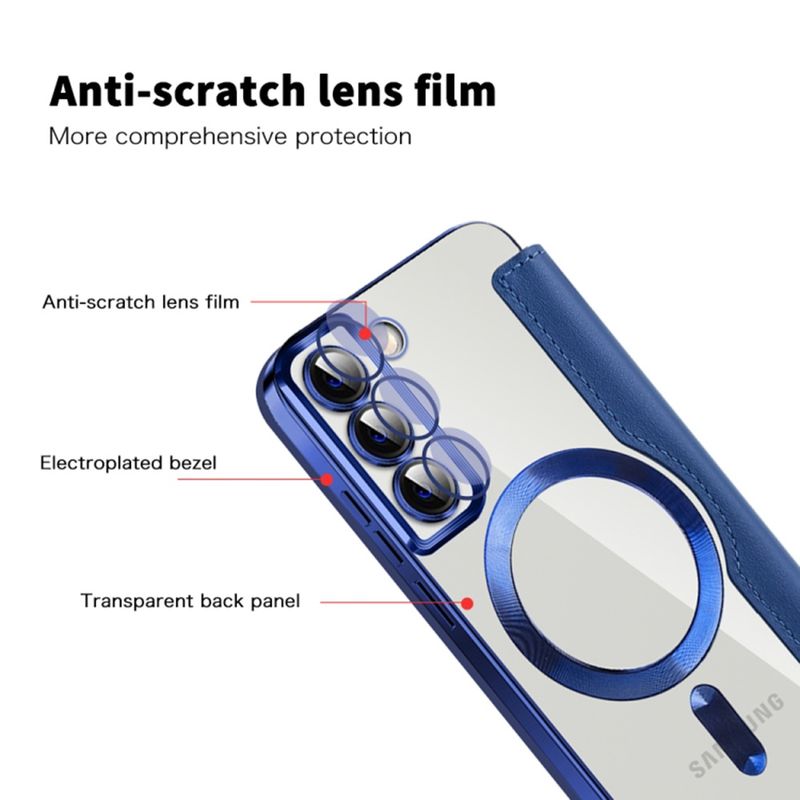 Laptop, Telefoane si Tablete - Telefoane mobile si accesorii - Accesorii Telefoane - Huse telefoane - Husa pentru Samsung Galaxy S22 Plus 5G - Techsuit SmartMag Book Case - Albastru - Infinity.ro