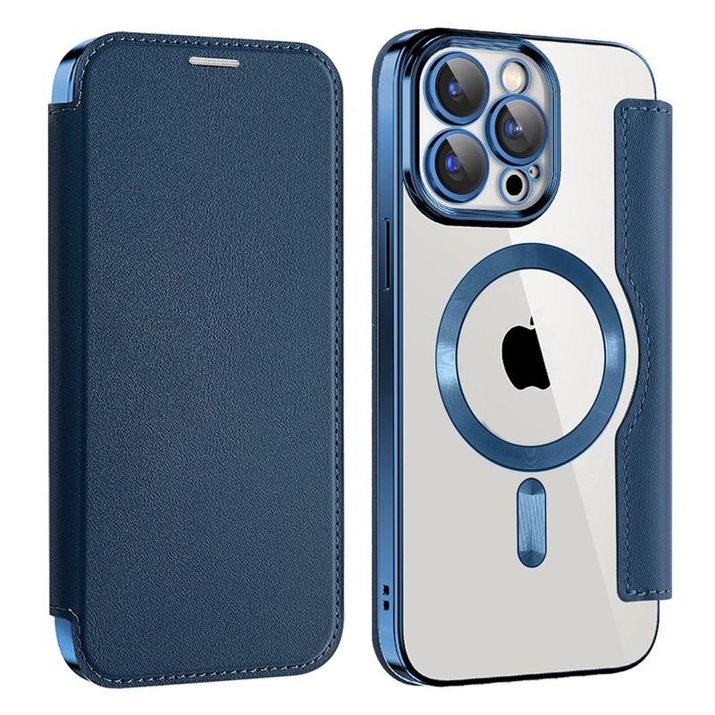 Laptop, Telefoane si Tablete - Telefoane mobile si accesorii - Accesorii Telefoane - Huse telefoane - Husa pentru iPhone 14 Pro Max - Techsuit SmartMag Book Case - Albastru - Infinity.ro
