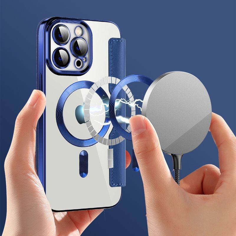 Laptop, Telefoane si Tablete - Telefoane mobile si accesorii - Accesorii Telefoane - Huse telefoane - Husa pentru iPhone 14 Pro Max - Techsuit SmartMag Book Case - Albastru - Infinity.ro