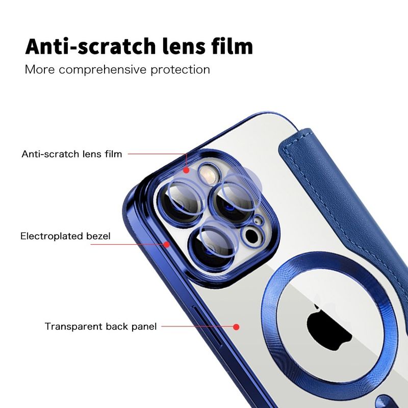 Laptop, Telefoane si Tablete - Telefoane mobile si accesorii - Accesorii Telefoane - Huse telefoane - Husa pentru iPhone 14 Pro Max - Techsuit SmartMag Book Case - Albastru - Infinity.ro