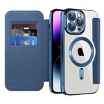 Laptop, Telefoane si Tablete - Telefoane mobile si accesorii - Accesorii Telefoane - Huse telefoane - Husa pentru iPhone 14 Pro Max - Techsuit SmartMag Book Case - Albastru - Infinity.ro