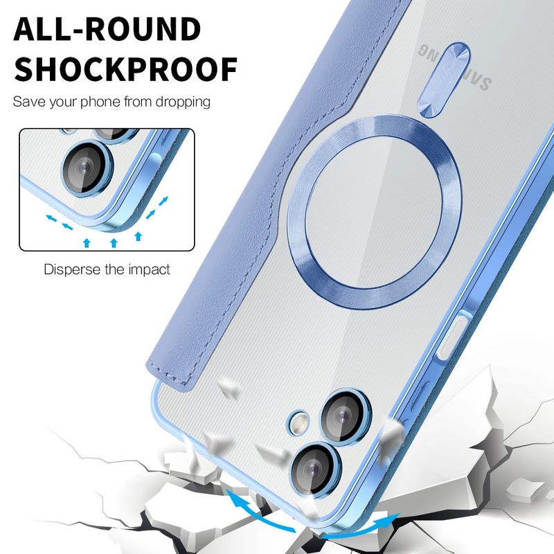 Laptop, Telefoane si Tablete - Telefoane mobile si accesorii - Accesorii Telefoane - Huse telefoane - Husa pentru Samsung Galaxy A06 - Techsuit SmartMag Book Case - Albastru deschis - Infinity.ro