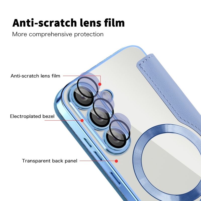Laptop, Telefoane si Tablete - Telefoane mobile si accesorii - Accesorii Telefoane - Huse telefoane - Husa pentru Samsung Galaxy S25 Plus - Techsuit SmartMag Book Case - Albastru deschis - Infinity.ro