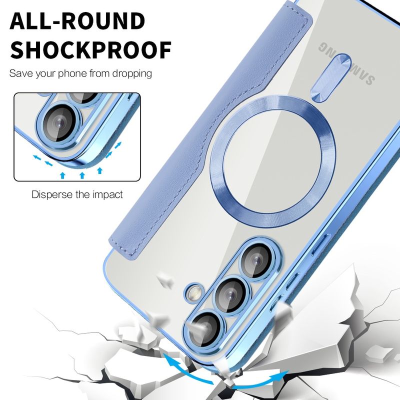 Laptop, Telefoane si Tablete - Telefoane mobile si accesorii - Accesorii Telefoane - Huse telefoane - Husa pentru Samsung Galaxy S25 Plus - Techsuit SmartMag Book Case - Albastru deschis - Infinity.ro