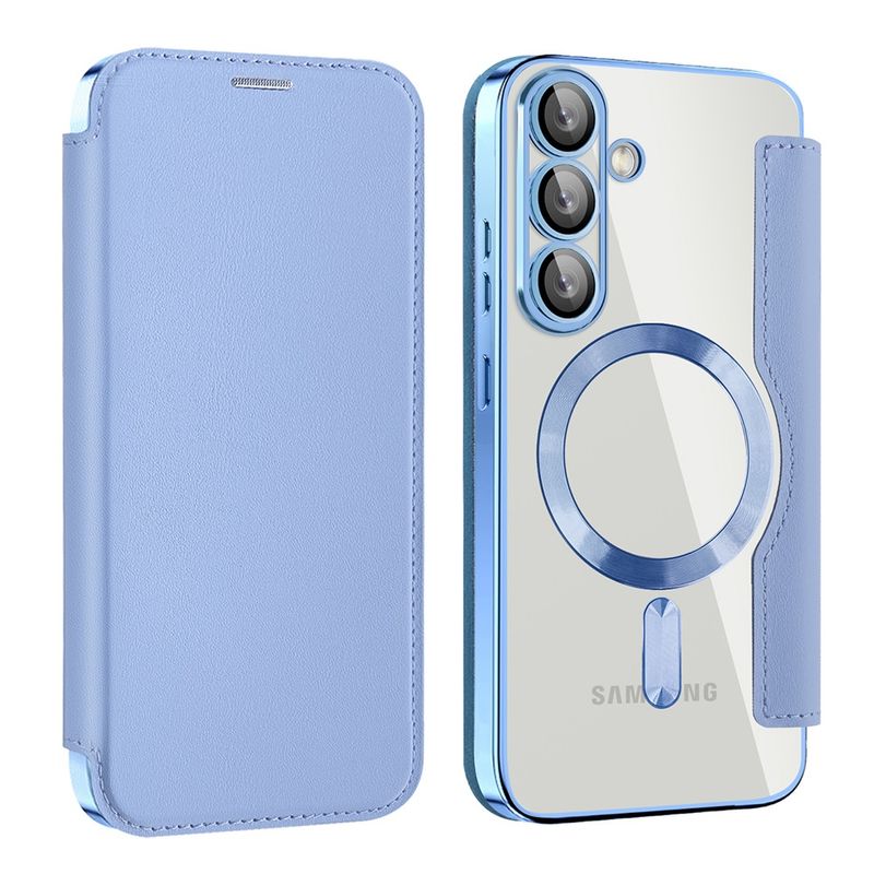 Laptop, Telefoane si Tablete - Telefoane mobile si accesorii - Accesorii Telefoane - Huse telefoane - Husa pentru Samsung Galaxy S25 Plus - Techsuit SmartMag Book Case - Albastru deschis - Infinity.ro