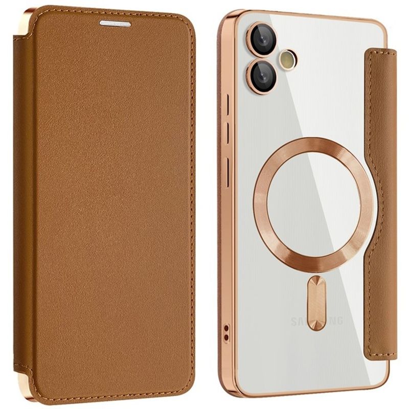 Laptop, Telefoane si Tablete - Telefoane mobile si accesorii - Accesorii Telefoane - Huse telefoane - Husa pentru Samsung Galaxy A05 - Techsuit SmartMag Book Case - Maro - Infinity.ro