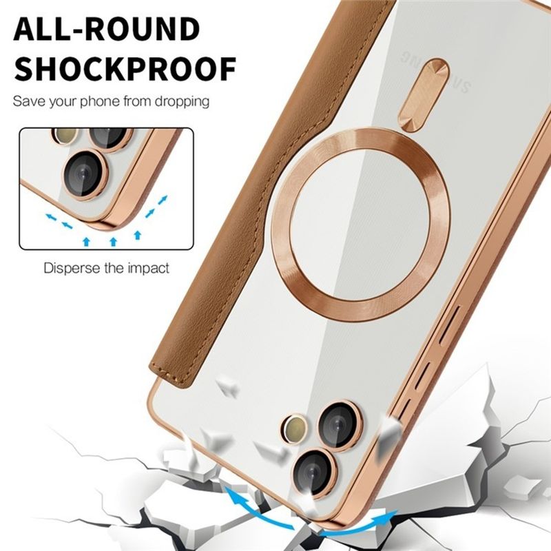 Laptop, Telefoane si Tablete - Telefoane mobile si accesorii - Accesorii Telefoane - Huse telefoane - Husa pentru Samsung Galaxy A05 - Techsuit SmartMag Book Case - Maro - Infinity.ro