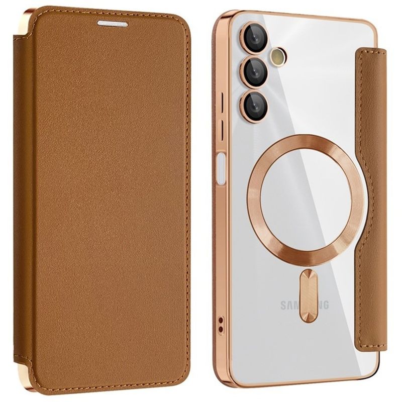 Laptop, Telefoane si Tablete - Telefoane mobile si accesorii - Accesorii Telefoane - Huse telefoane - Husa pentru Samsung Galaxy A05s - Techsuit SmartMag Book Case - Maro - Infinity.ro