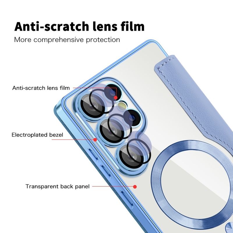 Laptop, Telefoane si Tablete - Telefoane mobile si accesorii - Accesorii Telefoane - Huse telefoane - Husa pentru Samsung Galaxy S25 Ultra - Techsuit SmartMag Book Case - Albastru deschis - Infinity.ro
