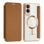 Laptop, Telefoane si Tablete - Telefoane mobile si accesorii - Accesorii Telefoane - Huse telefoane - Husa pentru Samsung Galaxy S25 Edge - Techsuit SmartMag Book Case - Maro - Infinity.ro