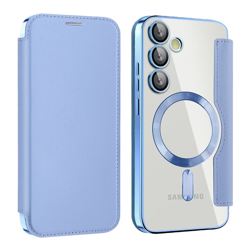 Laptop, Telefoane si Tablete - Telefoane mobile si accesorii - Accesorii Telefoane - Huse telefoane - Husa pentru Samsung Galaxy S23 FE - Techsuit SmartMag Book Case - Albastru deschis - Infinity.ro