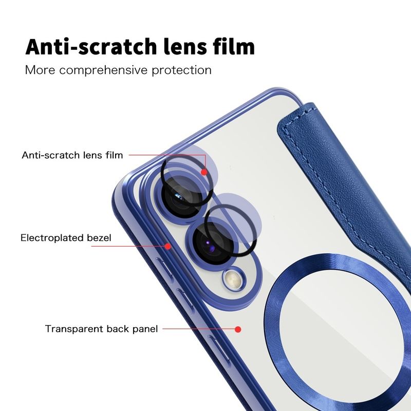 Laptop, Telefoane si Tablete - Telefoane mobile si accesorii - Accesorii Telefoane - Huse telefoane - Husa pentru Samsung Galaxy S25 Edge - Techsuit SmartMag Book Case - Albastru - Infinity.ro