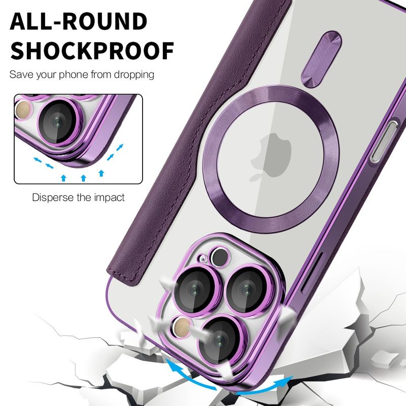 Laptop, Telefoane si Tablete - Telefoane mobile si accesorii - Accesorii Telefoane - Huse telefoane - Husa pentru iPhone 16 Pro Max - Techsuit SmartMag Book Case - Mov - Infinity.ro