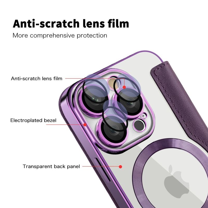 Laptop, Telefoane si Tablete - Telefoane mobile si accesorii - Accesorii Telefoane - Huse telefoane - Husa pentru iPhone 16 Pro Max - Techsuit SmartMag Book Case - Mov - Infinity.ro