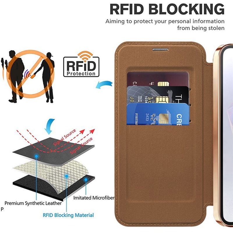 Laptop, Telefoane si Tablete - Telefoane mobile si accesorii - Accesorii Telefoane - Huse telefoane - Husa pentru Samsung Galaxy A36 5G - Techsuit SmartMag Book Case - Maro - Infinity.ro