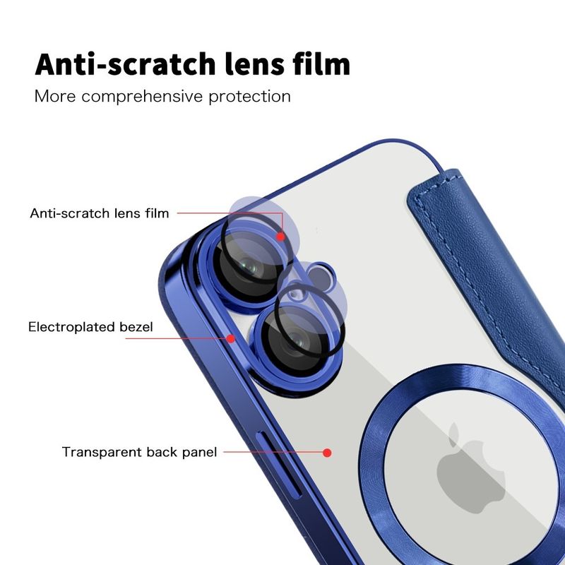 Laptop, Telefoane si Tablete - Telefoane mobile si accesorii - Accesorii Telefoane - Huse telefoane - Husa pentru iPhone 16 Plus - Techsuit SmartMag Book Case - Albastru - Infinity.ro