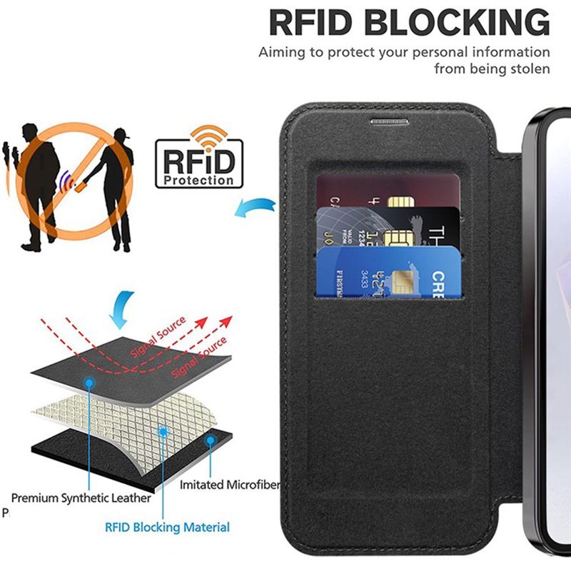 Laptop, Telefoane si Tablete - Telefoane mobile si accesorii - Accesorii Telefoane - Huse telefoane - Husa pentru Samsung Galaxy A36 5G - Techsuit SmartMag Book Case - Negru - Infinity.ro