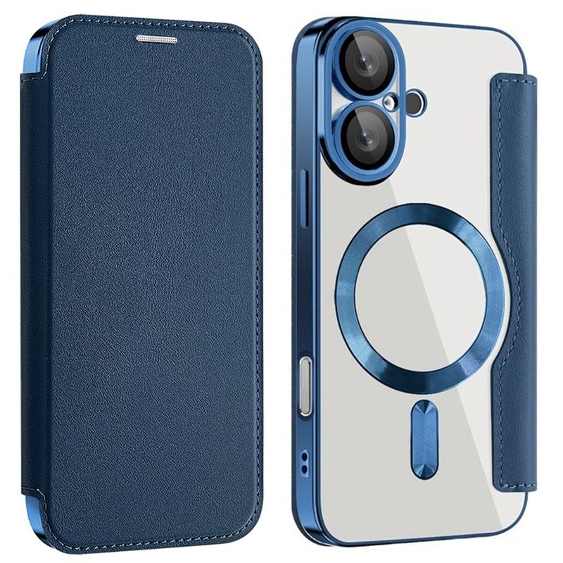 Laptop, Telefoane si Tablete - Telefoane mobile si accesorii - Accesorii Telefoane - Huse telefoane - Husa pentru iPhone 16 Plus - Techsuit SmartMag Book Case - Albastru - Infinity.ro