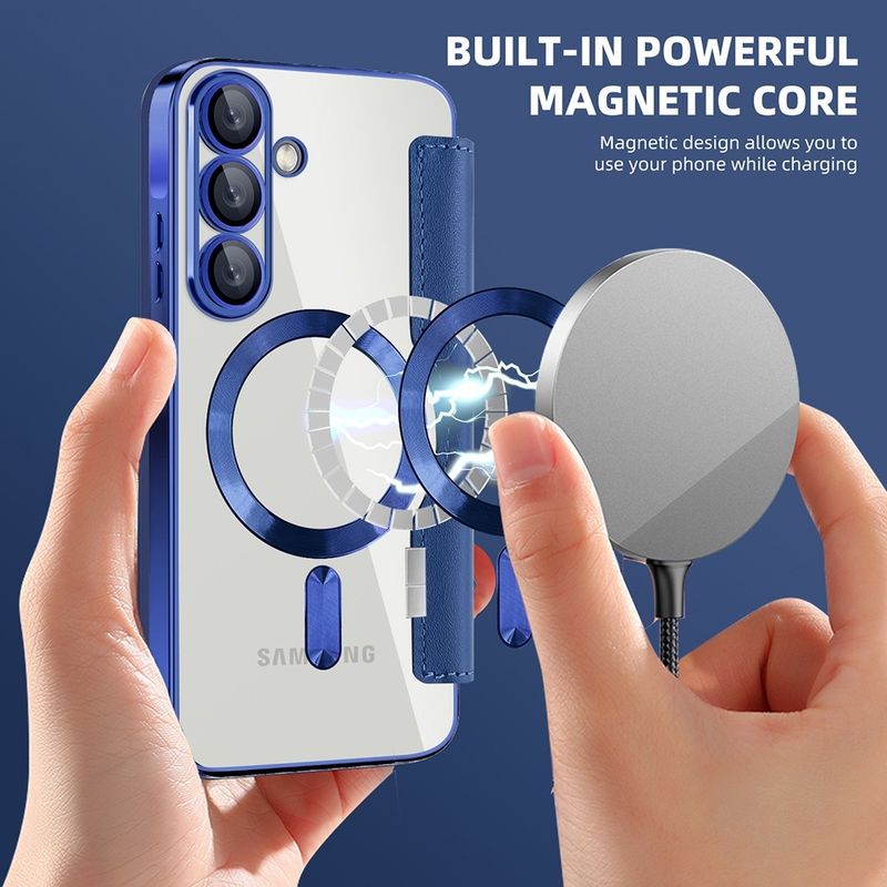 Laptop, Telefoane si Tablete - Telefoane mobile si accesorii - Accesorii Telefoane - Huse telefoane - Husa pentru Samsung Galaxy A56 5G - Techsuit SmartMag Book Case - Albastru - Infinity.ro