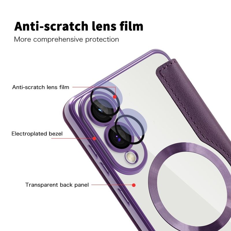 Laptop, Telefoane si Tablete - Telefoane mobile si accesorii - Accesorii Telefoane - Huse telefoane - Husa pentru Samsung Galaxy S25 Edge - Techsuit SmartMag Book Case - Mov - Infinity.ro