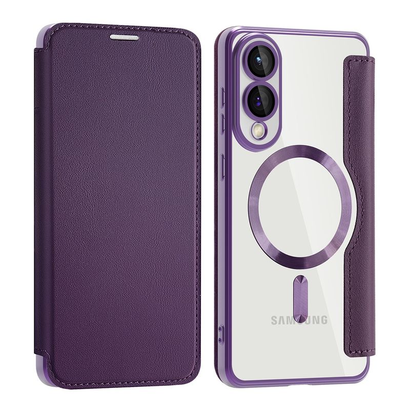 Laptop, Telefoane si Tablete - Telefoane mobile si accesorii - Accesorii Telefoane - Huse telefoane - Husa pentru Samsung Galaxy S25 Edge - Techsuit SmartMag Book Case - Mov - Infinity.ro