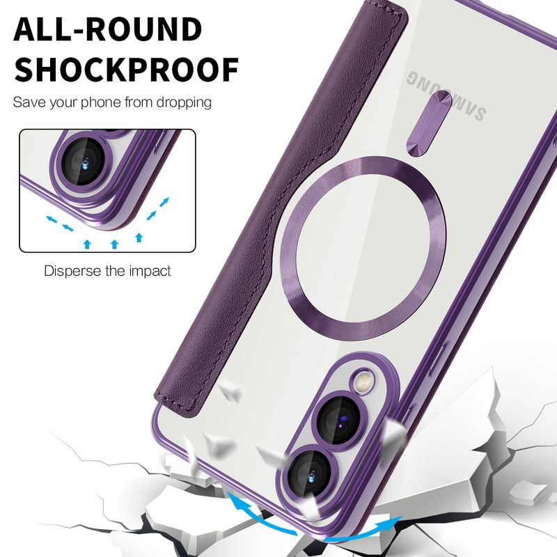 Laptop, Telefoane si Tablete - Telefoane mobile si accesorii - Accesorii Telefoane - Huse telefoane - Husa pentru Samsung Galaxy S25 Edge - Techsuit SmartMag Book Case - Mov - Infinity.ro