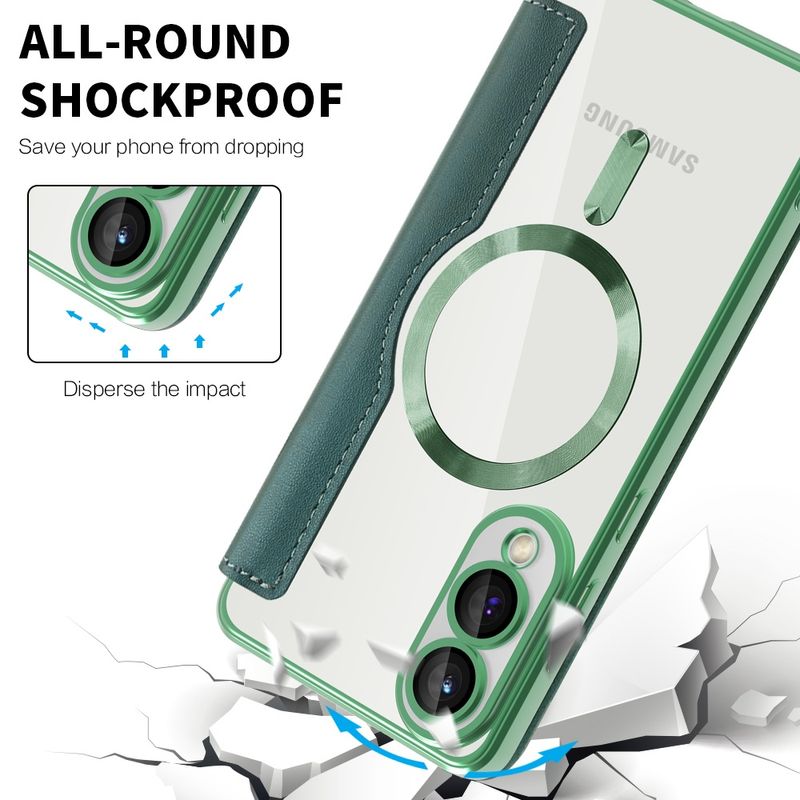 Laptop, Telefoane si Tablete - Telefoane mobile si accesorii - Accesorii Telefoane - Huse telefoane - Husa pentru Samsung Galaxy S25 Edge - Techsuit SmartMag Book Case - Verde - Infinity.ro