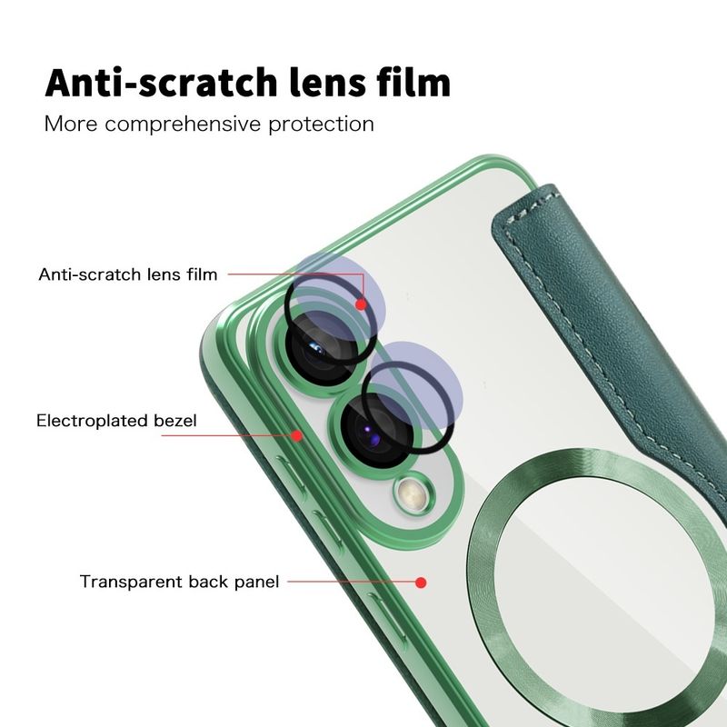 Laptop, Telefoane si Tablete - Telefoane mobile si accesorii - Accesorii Telefoane - Huse telefoane - Husa pentru Samsung Galaxy S25 Edge - Techsuit SmartMag Book Case - Verde - Infinity.ro