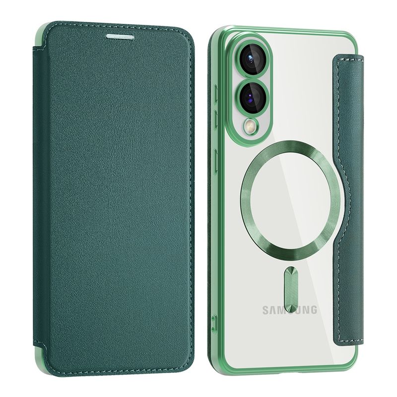 Laptop, Telefoane si Tablete - Telefoane mobile si accesorii - Accesorii Telefoane - Huse telefoane - Husa pentru Samsung Galaxy S25 Edge - Techsuit SmartMag Book Case - Verde - Infinity.ro