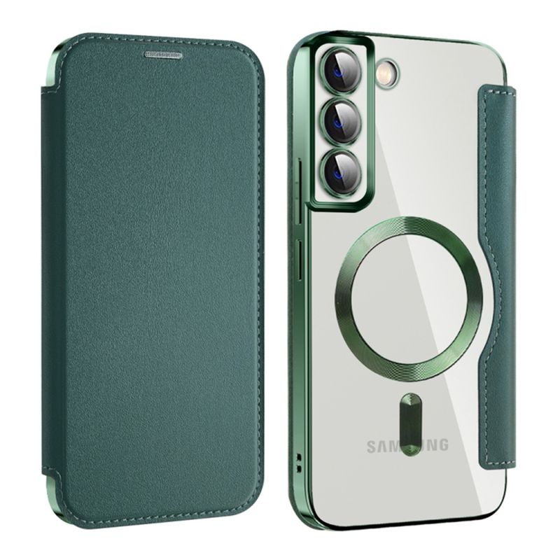 Laptop, Telefoane si Tablete - Telefoane mobile si accesorii - Accesorii Telefoane - Huse telefoane - Husa pentru Samsung Galaxy S22 Plus 5G - Techsuit SmartMag Book Case - Verde - Infinity.ro
