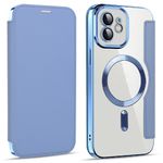 Laptop, Telefoane si Tablete - Telefoane mobile si accesorii - Accesorii Telefoane - Huse telefoane - Husa pentru iPhone 12 - Techsuit SmartMag Book Case - Albastru deschis - Infinity.ro