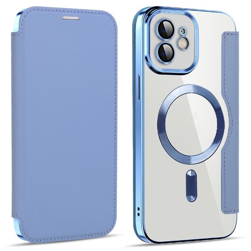 Laptop, Telefoane si Tablete - Telefoane mobile si accesorii - Accesorii Telefoane - Huse telefoane - Husa pentru iPhone 12 - Techsuit SmartMag Book Case - Albastru deschis - Infinity.ro