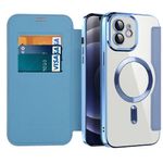 Laptop, Telefoane si Tablete - Telefoane mobile si accesorii - Accesorii Telefoane - Huse telefoane - Husa pentru iPhone 12 - Techsuit SmartMag Book Case - Albastru deschis - Infinity.ro