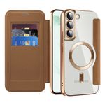 Laptop, Telefoane si Tablete - Telefoane mobile si accesorii - Accesorii Telefoane - Huse telefoane - Husa pentru Samsung Galaxy S22 Plus 5G - Techsuit SmartMag Book Case - Maro - Infinity.ro