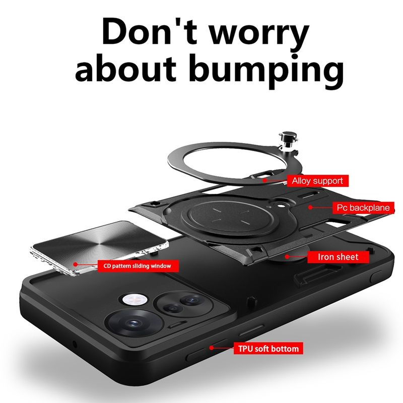 Laptop, Telefoane si Tablete - Telefoane mobile si accesorii - Accesorii Telefoane - Huse telefoane - Husa pentru Oppo Reno13 Pro - Techsuit CamGuard Pro - Negru - Infinity.ro