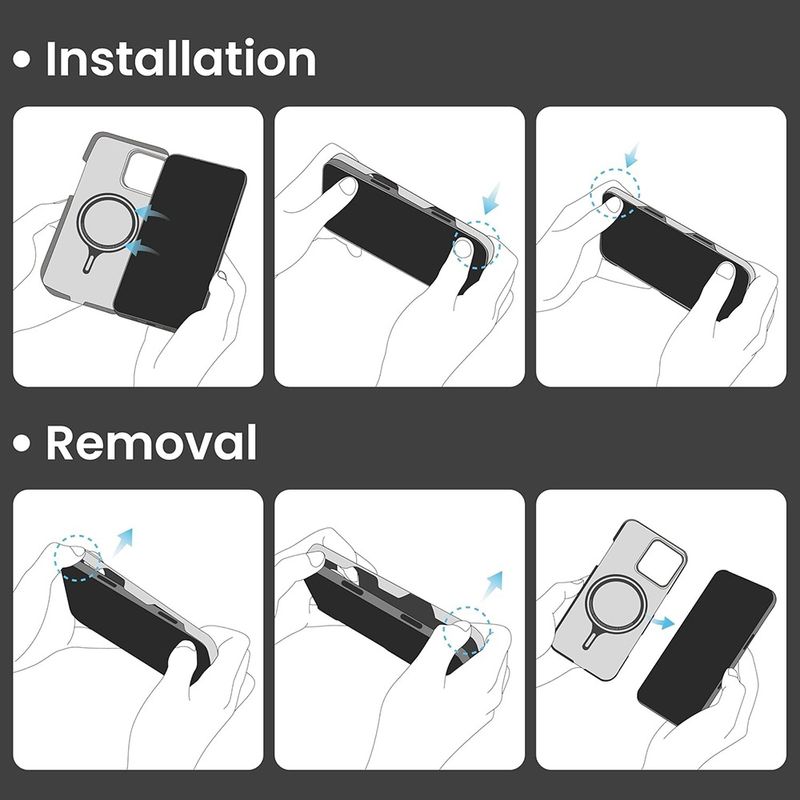 Laptop, Telefoane si Tablete - Telefoane mobile si accesorii - Accesorii Telefoane - Huse telefoane - Husa pentru iPhone 16 Pro Max - Techsuit Aramid Fiber MagSafe - Negru - Infinity.ro