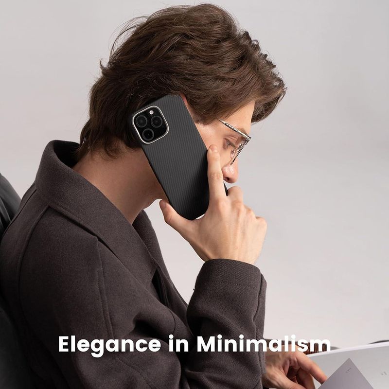 Laptop, Telefoane si Tablete - Telefoane mobile si accesorii - Accesorii Telefoane - Huse telefoane - Husa pentru iPhone 16 Pro Max - Techsuit Aramid Fiber MagSafe - Negru - Infinity.ro