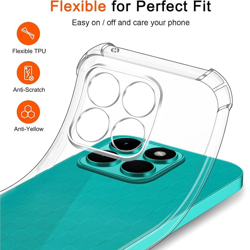 Laptop, Telefoane si Tablete - Telefoane mobile si accesorii - Accesorii Telefoane - Huse telefoane - Husa pentru Honor X8c - Techsuit Shockproof Transparent Silicone - Transparent - Infinity.ro