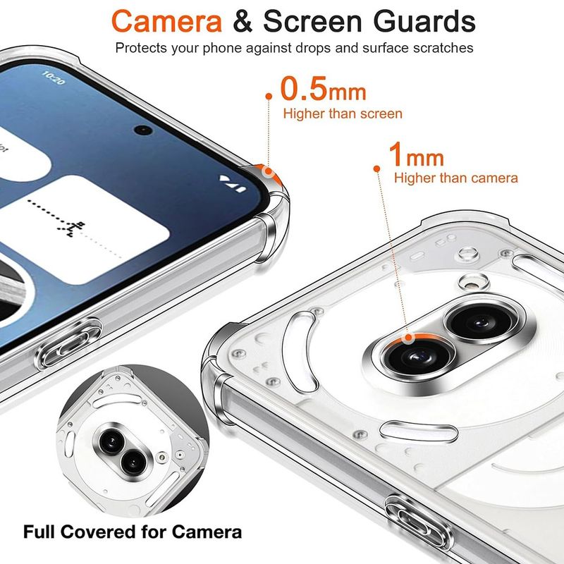 Laptop, Telefoane si Tablete - Telefoane mobile si accesorii - Accesorii Telefoane - Huse telefoane - Husa pentru Nothing Phone (3a) - Techsuit Shockproof Transparent Silicone - Transparent - Infinity.ro