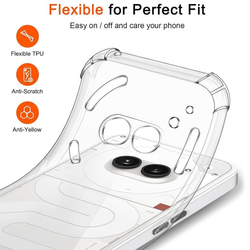 Laptop, Telefoane si Tablete - Telefoane mobile si accesorii - Accesorii Telefoane - Huse telefoane - Husa pentru Nothing Phone (3a) - Techsuit Shockproof Transparent Silicone - Transparent - Infinity.ro